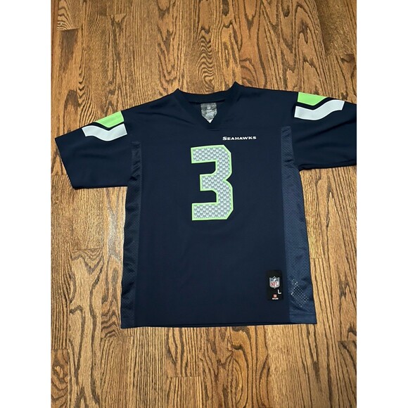 NFL Seattle Seahawks #3 Wilson Kids Youth Large Short Sleeve Jersey Shirt NFL - Picture 1 of 4
